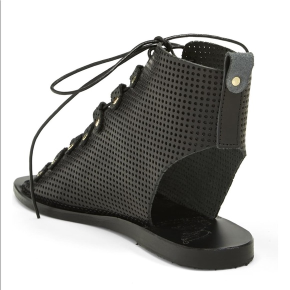 Ancient Greek Sandal lace up leather sides EUC sz7 - Picture 2 of 8